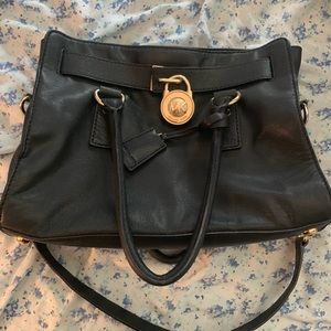 Michael Kors black leather tote